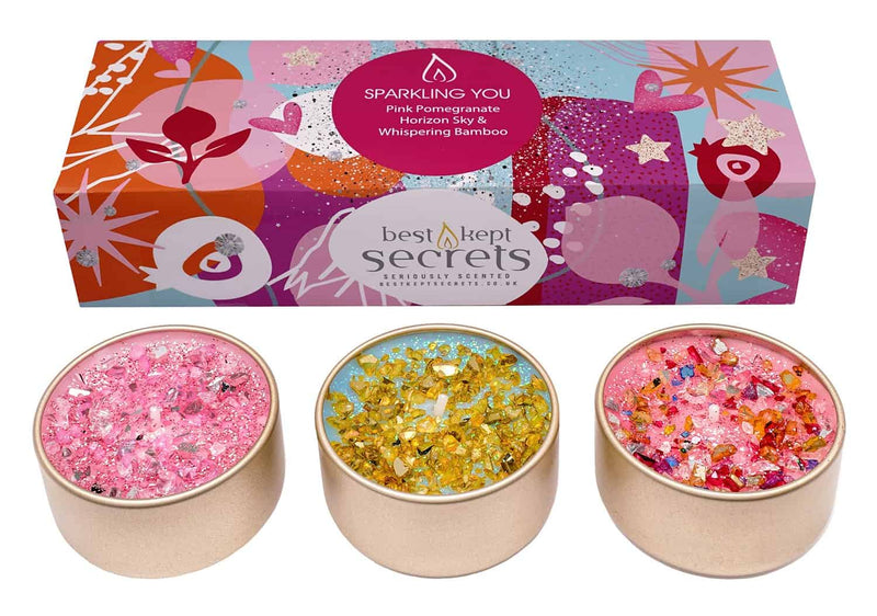 Seriously Scented Candles Three Lites - Sparkling You - Something Different Gift Shop