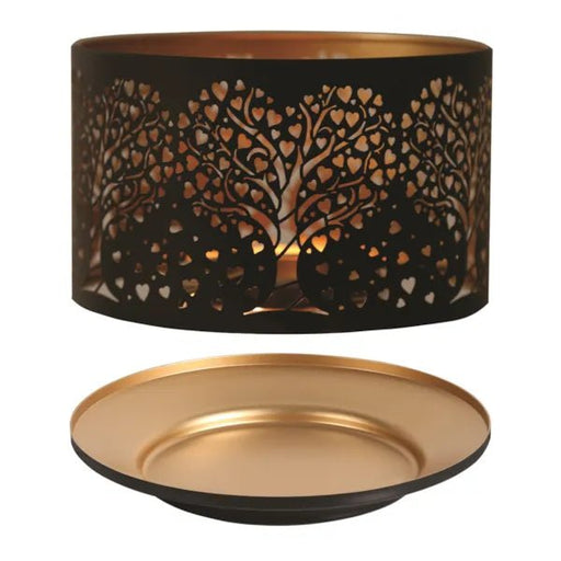 Shade and Tray Metal Silhouette - Black Heart Tree - Something Different Gift Shop