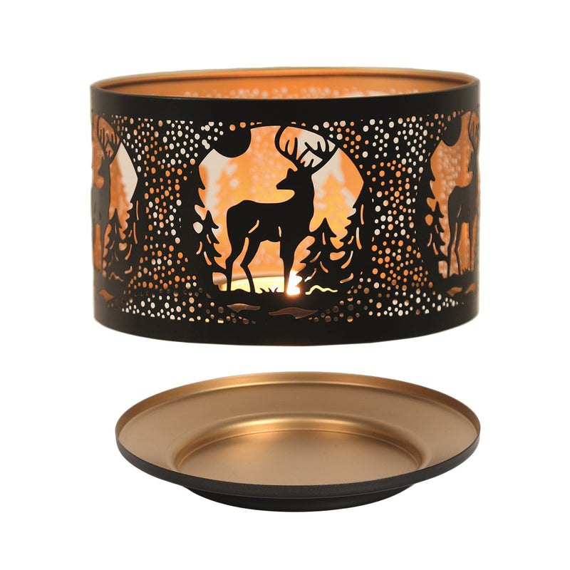 Shade and Tray Metal Silhouette - Black Stag - Something Different Gift Shop