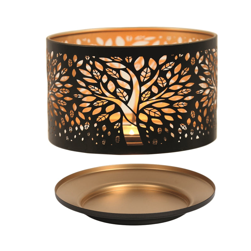 Shade and Tray Metal Silhouette - Black Tree of Life - Something Different Gift Shop