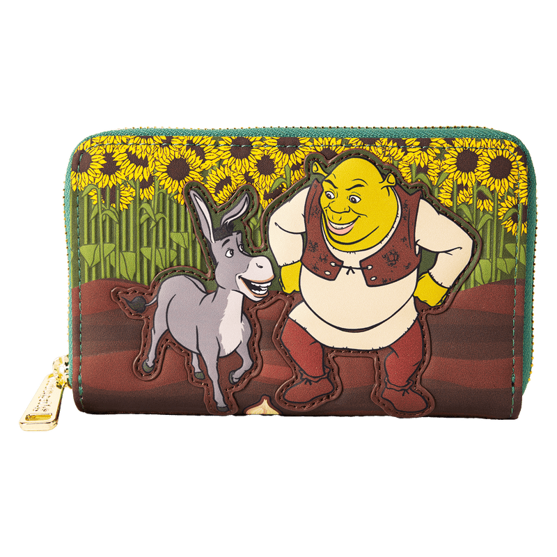 Shrek & Donkey Sunflower Field Zip Around Wallet - Something Different Gift Shop