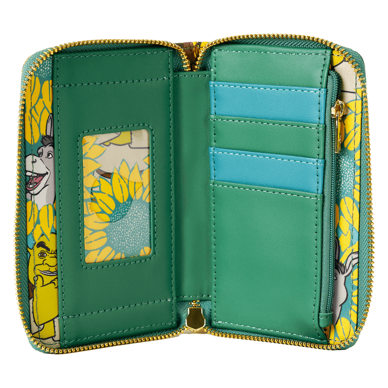 Shrek & Donkey Sunflower Field Zip Around Wallet - Something Different Gift Shop