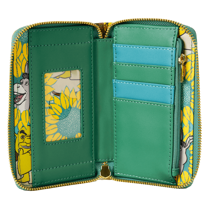 Shrek & Donkey Sunflower Field Zip Around Wallet - Something Different Gift Shop
