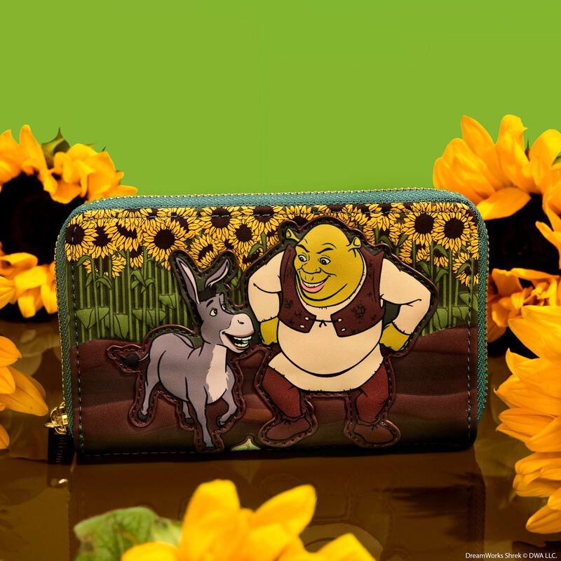 Shrek & Donkey Sunflower Field Zip Around Wallet - Something Different Gift Shop
