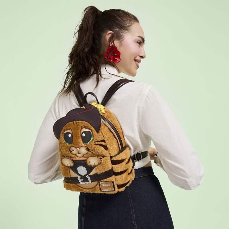 Shrek Puss In Boots Plush Cosplay Mini Backpack - Something Different Gift Shop