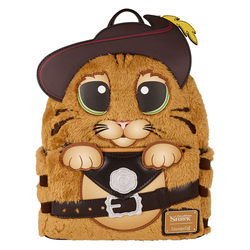 Shrek Puss In Boots Plush Cosplay Mini Backpack - Something Different Gift Shop