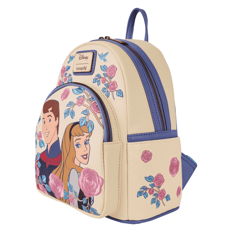 Sleeping Beauty Princess Aurora & Prince Phillip Floral Mini Backpack - Something Different Gift Shop