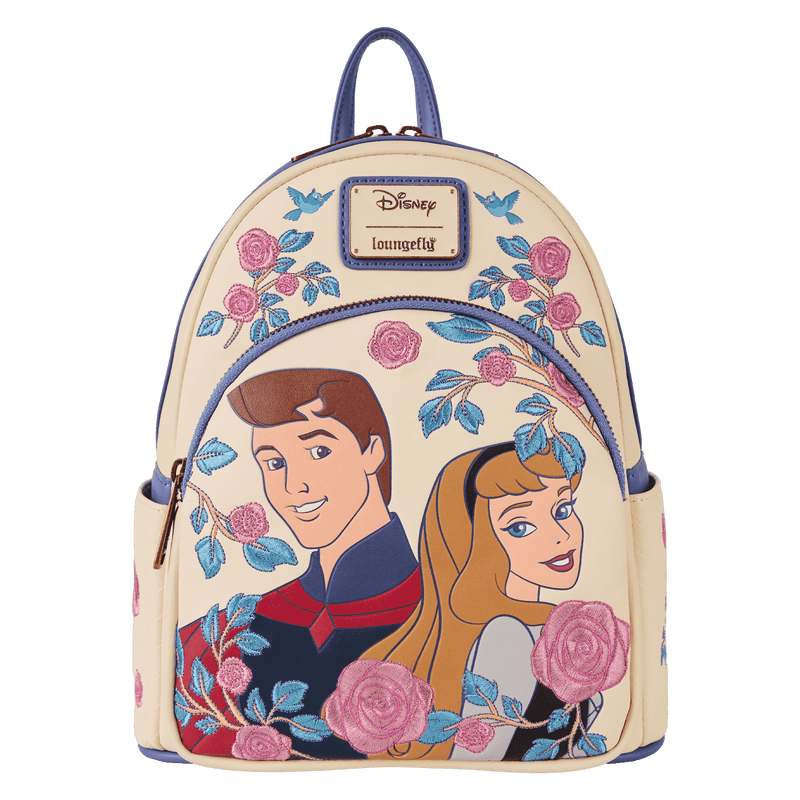 Sleeping Beauty Princess Aurora & Prince Phillip Floral Mini Backpack - Something Different Gift Shop