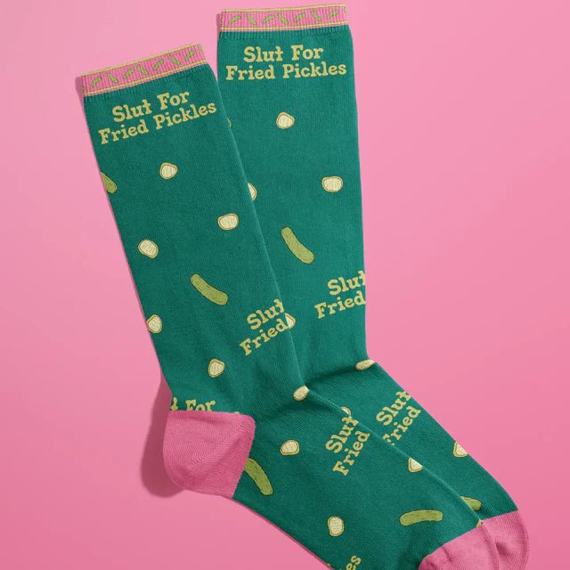 Slut for Fried Pickles Socks – Funny Socks Gift by Fun Club - Something Different Gift Shop