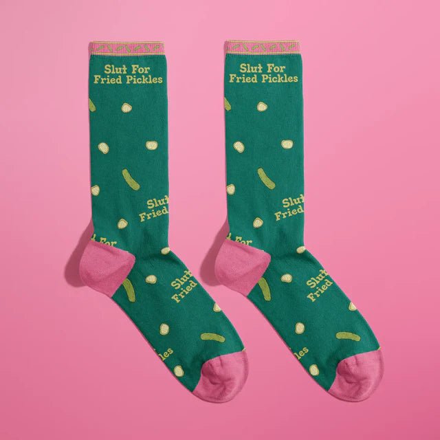 Slut for Fried Pickles Socks – Funny Socks Gift by Fun Club - Something Different Gift Shop