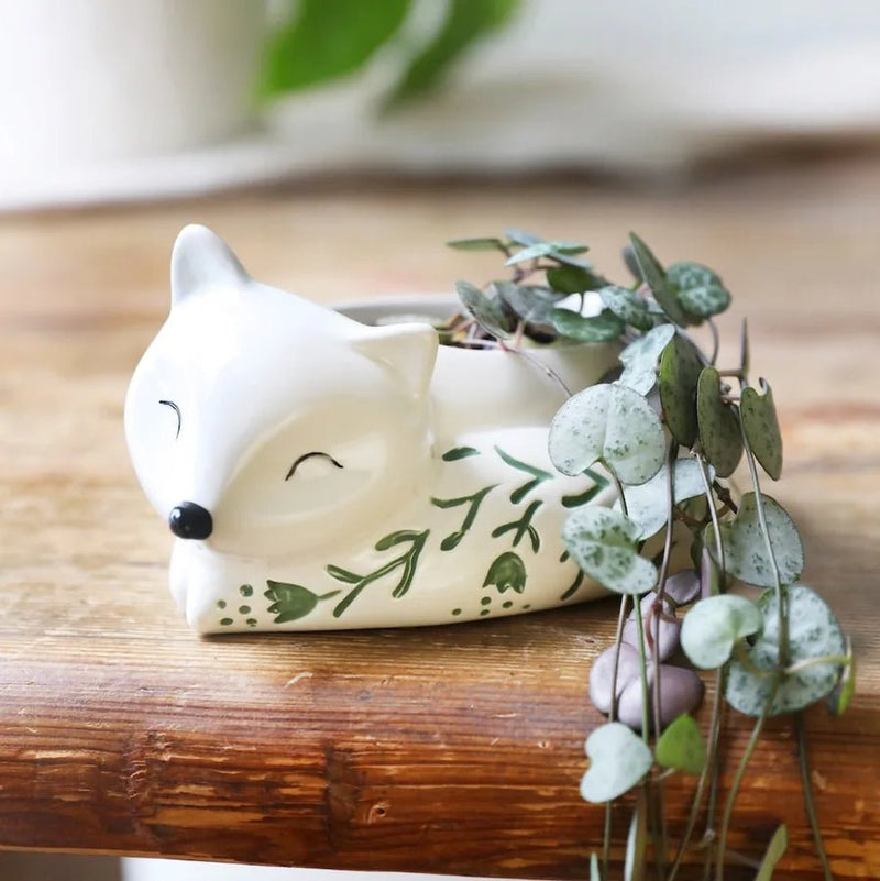 Lisa Angel Small Ceramic Sleeping Fox Planter – Something Different Gift Shop