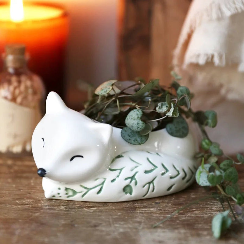 Lisa Angel Small Ceramic Sleeping Fox Planter – Something Different Gift Shop
