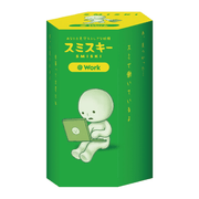 Green Smiski @Work Series glow-in-the-dark Blind Box packaging featuring Smiski Researching