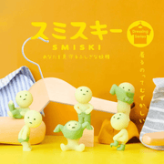 Smiski Dressing Series figures displayed with clothing and accessories