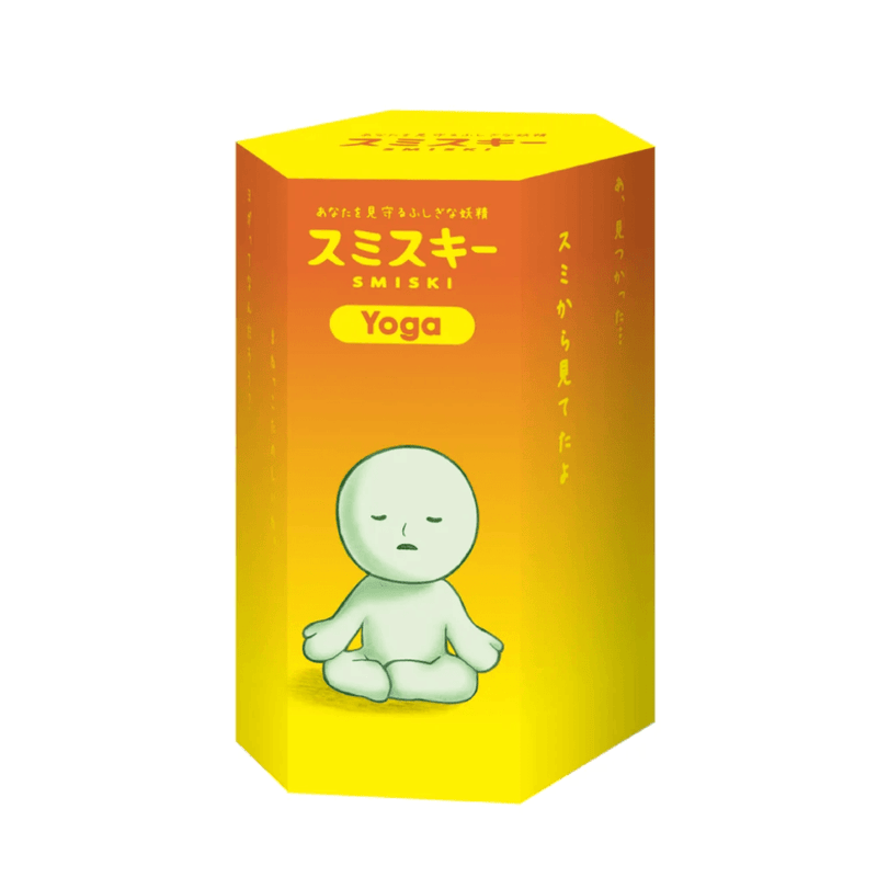 Smiski Yoga Series Blind Box packaging featuring Lotus Pose figure