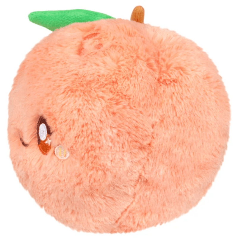 Squishable Snacker Peach fruit plush side view