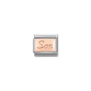 Nomination Classic Link with rose-gold Son engraving on stainless steel