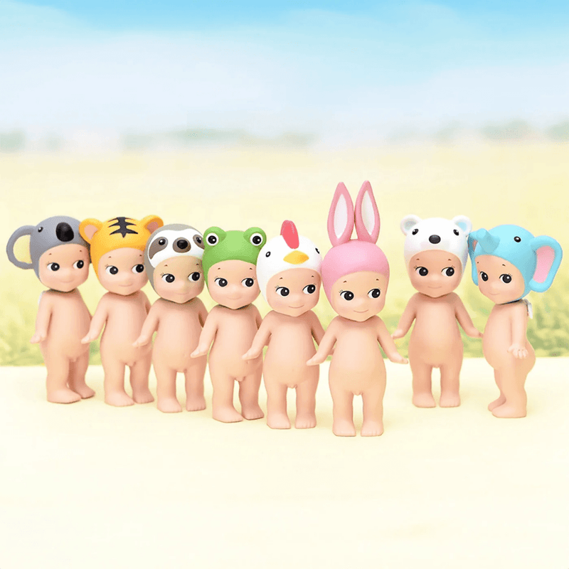 Sonny Angel Animal Series 1 figures including Koala, Tiger, Sloth, Frog and Rabbit