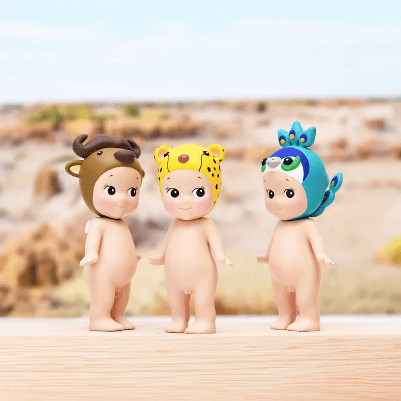 Buffalo, Cheetah and Peacock Sonny Angel Animal Series 4 figures