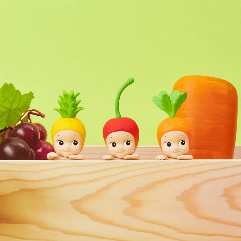 Pineapple, Cherry and Carrot Sonny Angel Hippers Harvest figures