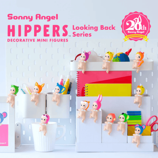 Sonny Angel Hippers Looking Back 20th Anniversary figures displayed together