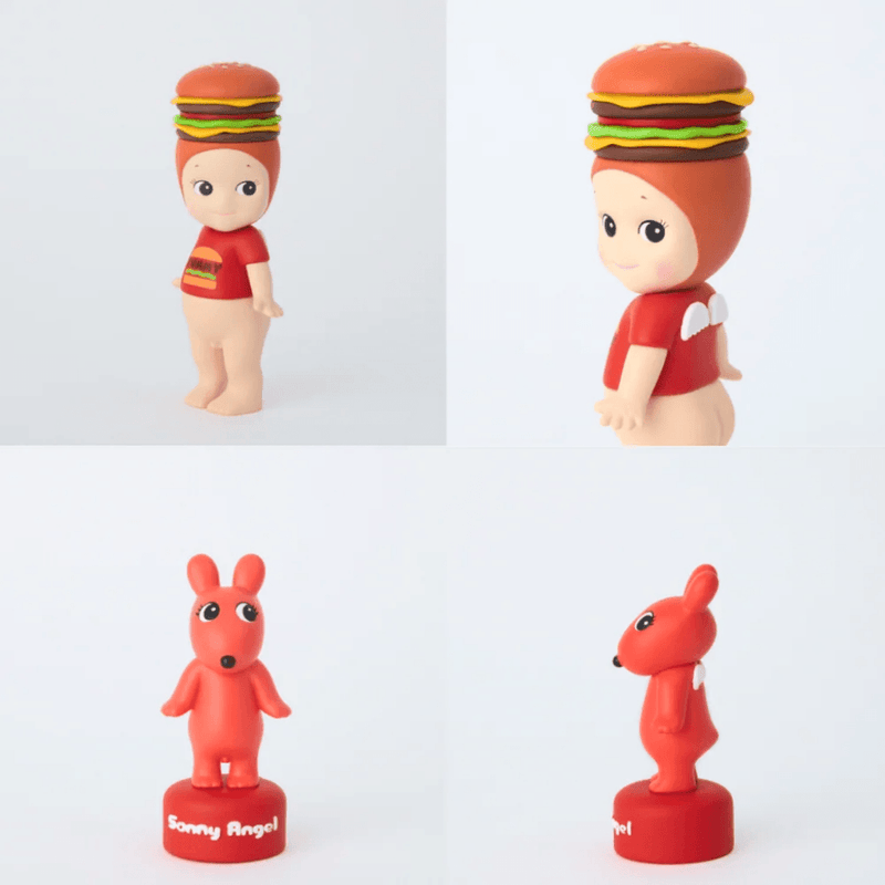 Big Hamburger and Robby Angel secret figures from the Sonny Angel Snack Series
