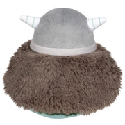 Back view showing grey horned helmet and shaggy brown cloak on the Ghost Ancient plush