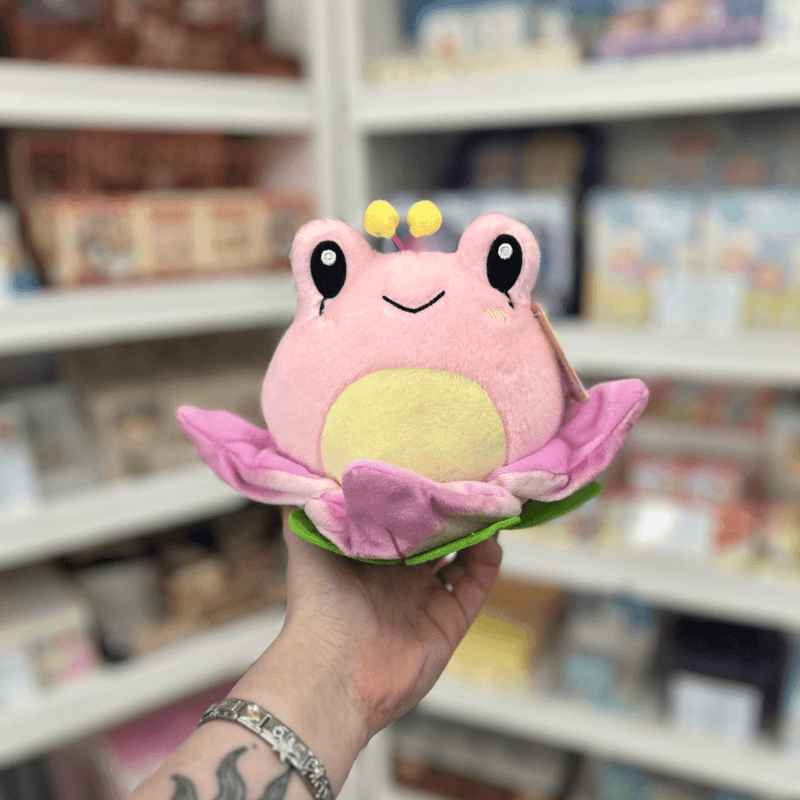 Squishable Alter Egos Lotus Frog plush toy held in hand, front view