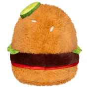 Back view of Squishable Plague Doctor Burger plush showing bun texture and lettuce detail