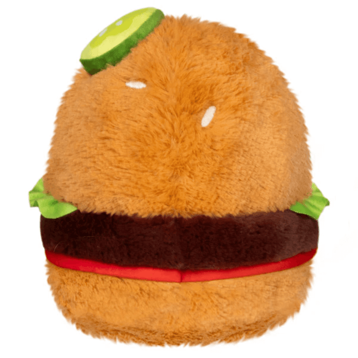 Back view of Squishable Plague Doctor Burger plush showing bun texture and lettuce detail