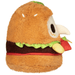Side view of Squishable Plague Doctor Burger plush showing beak and burger layers