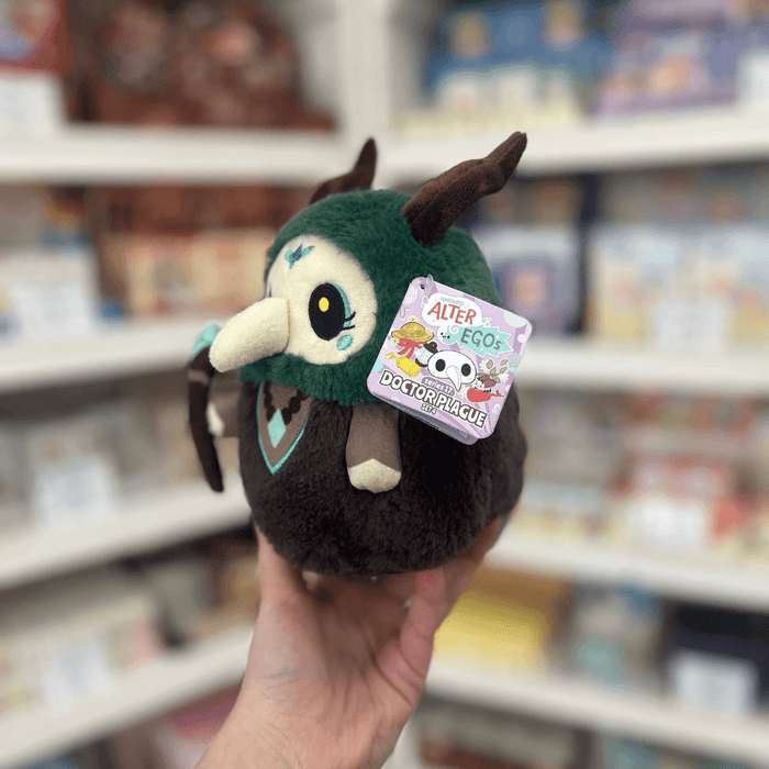 Squishable Alter Egos Series 17 Plague Doctor Forest Queen plush toy held in hand with tag visible