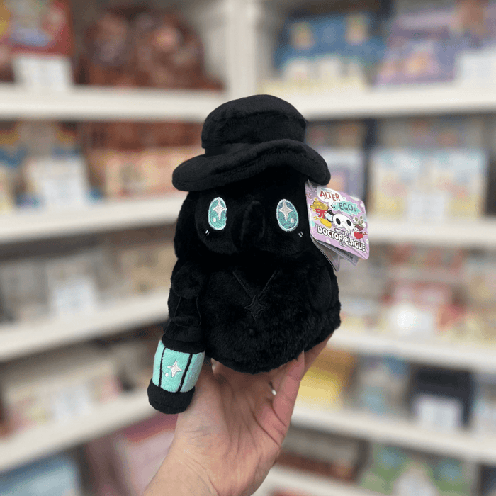 Squishable Alter Egos Series 17 Plague Doctor Void plush toy held in hand, front view