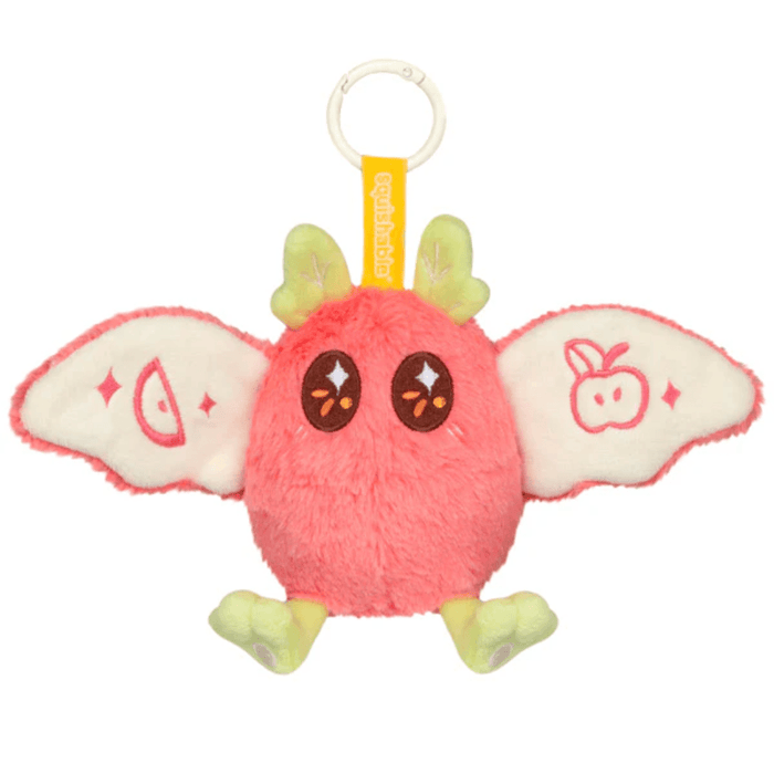 Squishable Apple Baby Mothman plush keychain with fruit wing embroidery