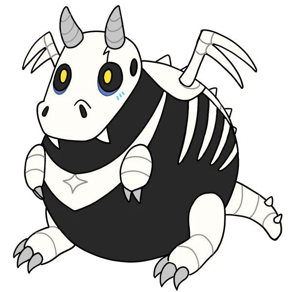 Character artwork showing the Bone Dragon design with skeleton details, horns and wings.