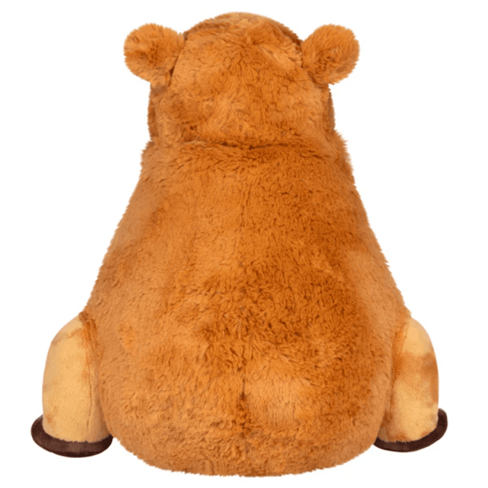 Back view of Squishable Capybara plush showing its soft brown fur and rounded shape