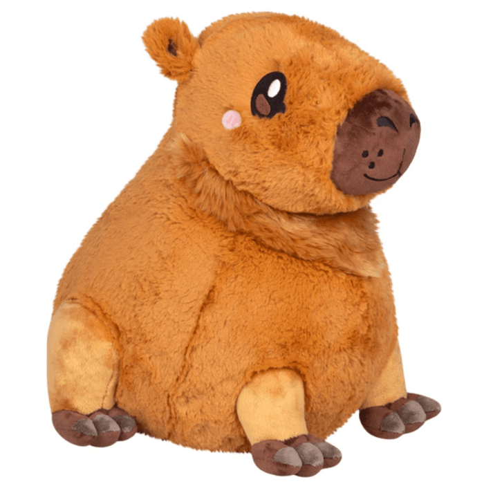 Squishable Capybara plush with soft brown fur and cute smiling face
