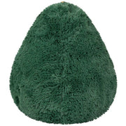 Back of the Squishable Comfort Food Avocado plushie with fuzzy dark green peel.