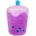 Back view of the Squishable Bubble Tea plushie showing soft plush boba pearls and curved lavender foam.
