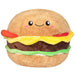 Front view of the Squishable Cheeseburger plushie with a smiling face, soft bun, and plush layers of cheese, lettuce, and tomato.