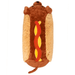 Squishable Dachshund Hot Dog plush toy top view showing hot dog and bun details