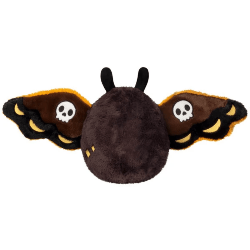Mini Squishable Hawkmothman plush rear view with wings spread