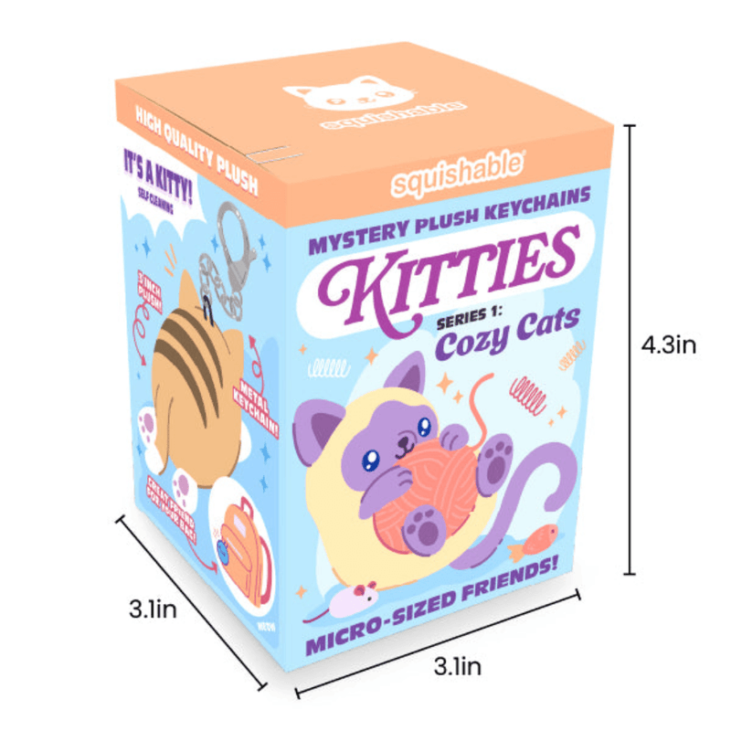 Squishable Kitties Cozy Cats Series 1 Plush Keychain Blind Box
