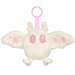 Squishable Lychee Baby Mothman plush keychain with pink embroidered details