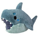 Front view of Squishable Megalodon 15-inch plush with wide open mouth and fins.