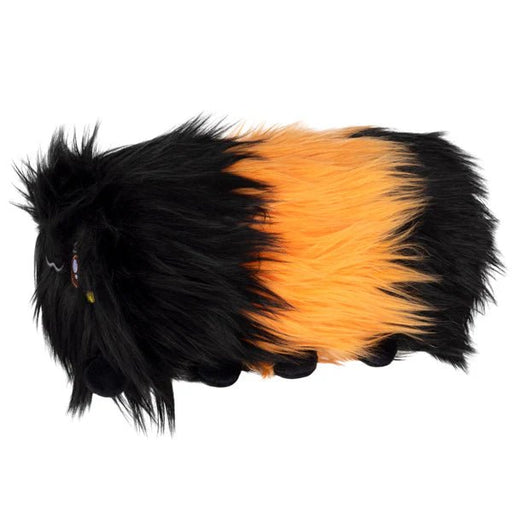 Side profile showing elongated shape and little legs of the Squishable woolly caterpillar plush