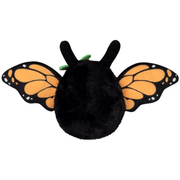 Squishable Monarch Mothman plush rear view with orange wings open