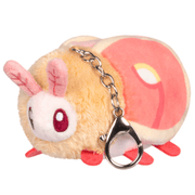 Peach Tea Squishable moth micro plush keychain