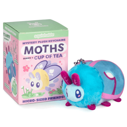 Squishable Wild Berry Tea moth plush keychain with Cup of Tea blind box