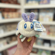 Squishable Party Snacker Lilac Luna Moth plush toy held in hand, front view